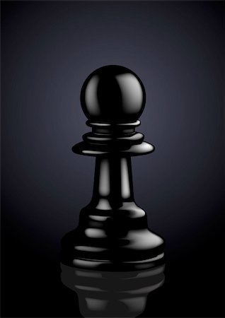 Chess Black Pawn - Vector Illustration Stock Photo - Budget Royalty-Free & Subscription, Code: 400-04378544