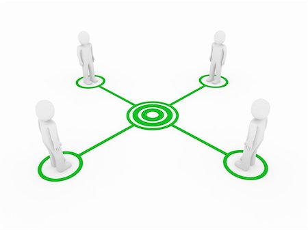 simsearch:400-04898576,k - 3d human men connection team teamwork circle green Stock Photo - Budget Royalty-Free & Subscription, Code: 400-04378689