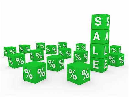 simsearch:400-05676771,k - 3d sale cube green discount percentage sell buy Photographie de stock - Aubaine LD & Abonnement, Code: 400-04378698