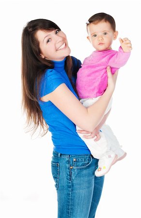 simsearch:400-04165323,k - Mom keeps a small child in her arms Photographie de stock - Aubaine LD & Abonnement, Code: 400-04378929