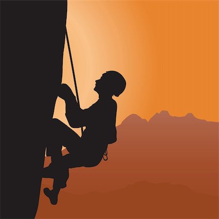 simsearch:400-04041278,k - Rock climbing. Vector illustration for you design Photographie de stock - Aubaine LD & Abonnement, Code: 400-04379385