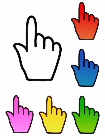 Vector illustration of a Hand cursor Stock Photo - Budget Royalty-Free & Subscription, Code: 400-04379453