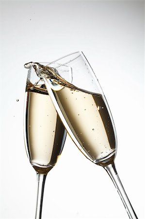 Pair of champagne flutes Stock Photo - Budget Royalty-Free & Subscription, Code: 400-04379729