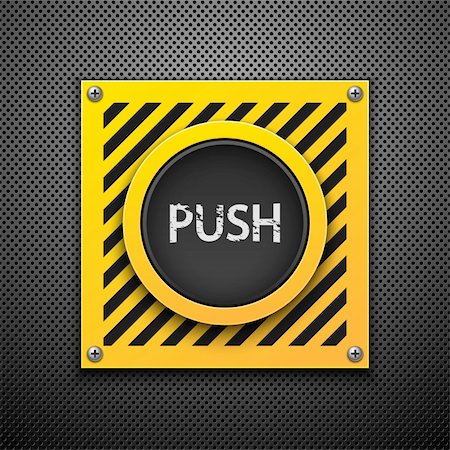 Push button. Vector illustration. Eps10 Stockbilder - Microstock & Abonnement, Bildnummer: 400-04379780