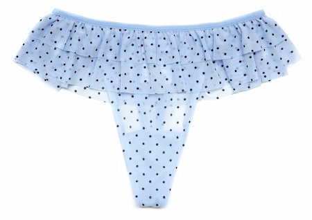 simsearch:400-05298095,k - Blue feminine panties insulated on white background Photographie de stock - Aubaine LD & Abonnement, Code: 400-04379824