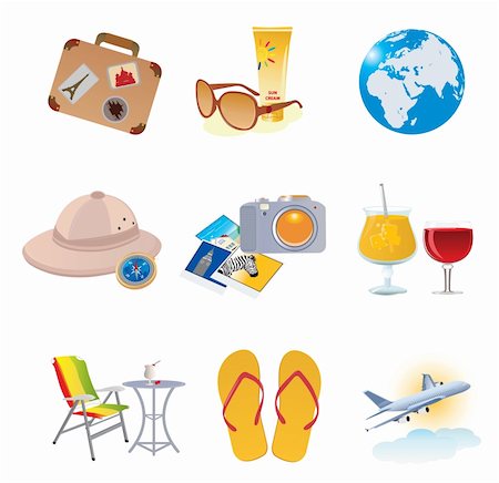 Tourism and vacation icons. Vector illustration for you design Photographie de stock - Aubaine LD & Abonnement, Code: 400-04370139