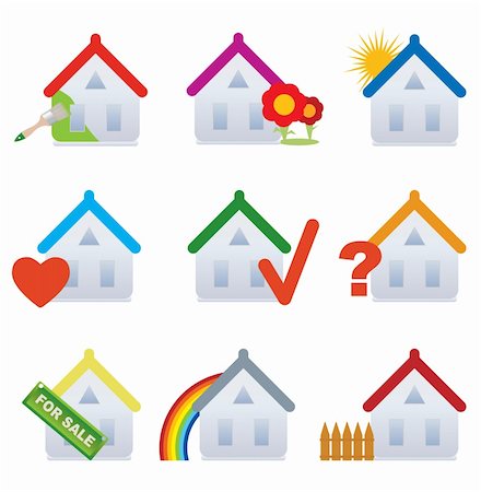 House. Set. Vector illustration for you design Stock Photo - Budget Royalty-Free & Subscription, Code: 400-04370142