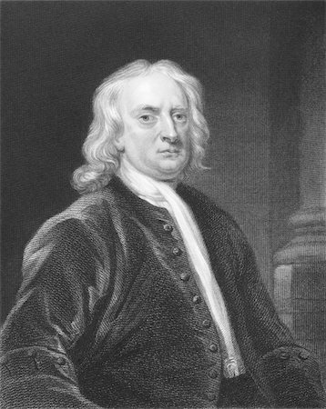 simsearch:400-04370263,k - Isaac Newton (1643-1727) on engraving from the 1800s. One of the most influential scientists in history. Engraved by E. Scriven and published in London by Charles Knight, Pall Mall East. Foto de stock - Super Valor sin royalties y Suscripción, Código: 400-04370217