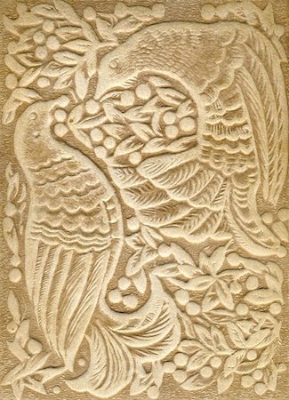 embossed - Embossed rock ornament with pattern of birds in brown. Stock Photo - Budget Royalty-Free & Subscription, Code: 400-04370481
