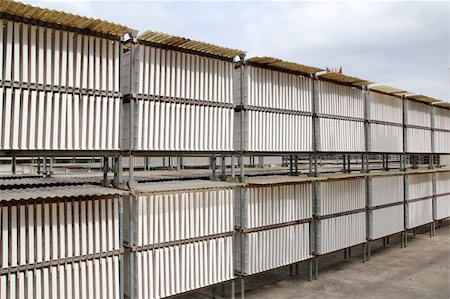 plasterboard industrial production drying outdoor factory Photographie de stock - Aubaine LD & Abonnement, Code: 400-04370922