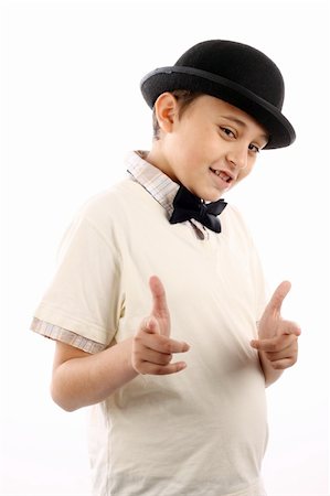 simsearch:400-03952911,k - Portrait of a cute boy with hat over white Stock Photo - Budget Royalty-Free & Subscription, Code: 400-04371155
