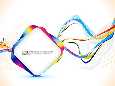 pathakdesigner (artist) - abstract colorful  line wave background vector illustration Stock Photo - Budget Royalty-Free & Subscription, Code: 400-04371187