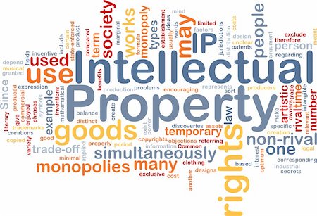 Background concept wordcloud illustration of intellectual property Photographie de stock - Aubaine LD & Abonnement, Code: 400-04371430