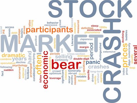 simsearch:400-04644175,k - Background concept wordcloud illustration of stock market crash Stock Photo - Budget Royalty-Free & Subscription, Code: 400-04371457