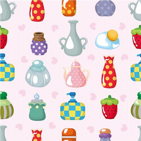 cartoon bottle seamless pattern Stock Photo - Budget Royalty-Free & Subscription, Code: 400-04371738