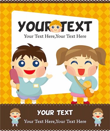 eye background for banner - cartoon kid card Stock Photo - Budget Royalty-Free & Subscription, Code: 400-04371740