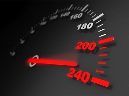 3d illustration of car speed meter close-up Fotografie stock - Microstock e Abbonamento, Codice: 400-04372557