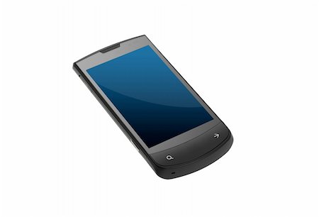 simsearch:400-06568351,k - Modern smart phone isolated on white background Stockbilder - Microstock & Abonnement, Bildnummer: 400-04372936