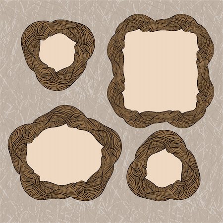 simsearch:400-08491831,k - vector wooden oak frames on seamless grunge background, clipping masks Stock Photo - Budget Royalty-Free & Subscription, Code: 400-04372969