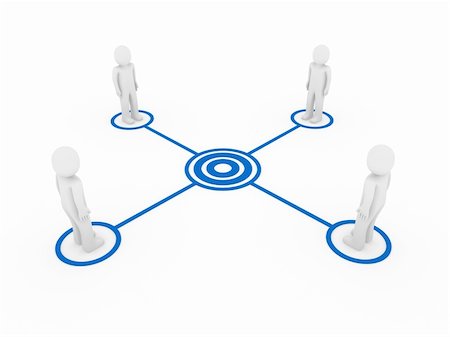 simsearch:400-03910380,k - 3d human men connection team teamwork circle blue Stock Photo - Budget Royalty-Free & Subscription, Code: 400-04373546