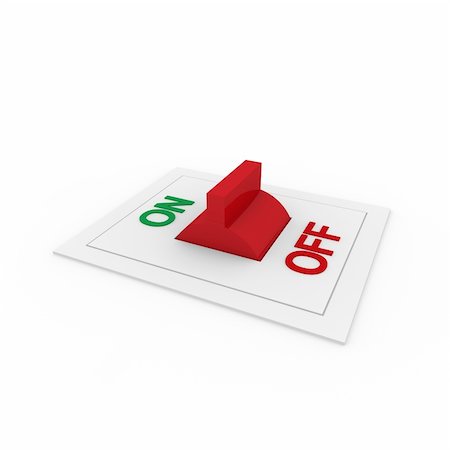3d switch on off green red power button Stock Photo - Budget Royalty-Free & Subscription, Code: 400-04373554