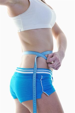 simsearch:400-04345817,k - fitness and exercise with blonde woman  isolated on white representing diet and weight loss concept Stockbilder - Microstock & Abonnement, Bildnummer: 400-04373682