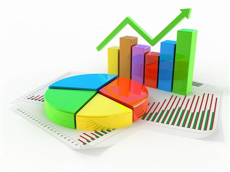 simsearch:400-04319791,k - Pie chart concept isolated on white Photographie de stock - Aubaine LD & Abonnement, Code: 400-04373931