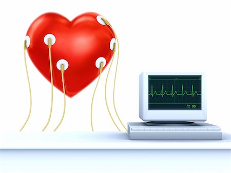 valentine card concept - Heart cardiogram Stock Photo - Budget Royalty-Free & Subscription, Code: 400-04373941
