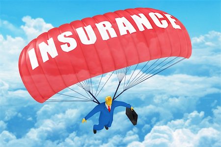 Insurance parachute Stock Photo - Budget Royalty-Free & Subscription, Code: 400-04373967