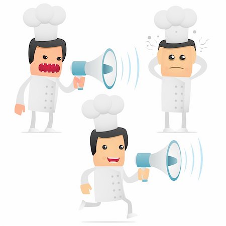 positive attitude cartoon - set of funny cartoon chef in various poses for use in presentations, etc. Stock Photo - Budget Royalty-Free & Subscription, Code: 400-04384869