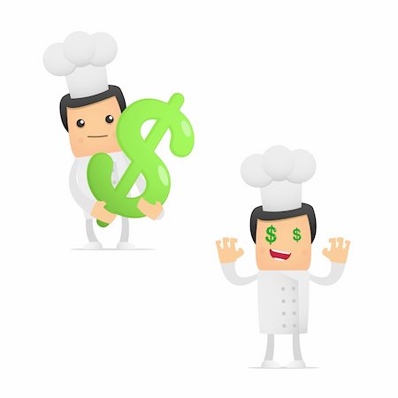 positive attitude cartoon - set of funny cartoon chef in various poses for use in presentations, etc. Stock Photo - Budget Royalty-Free & Subscription, Code: 400-04384872