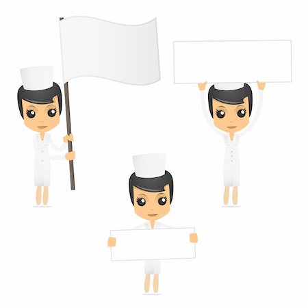 simsearch:400-04618768,k - set of funny cartoon nurse in various poses for use in presentations, etc. Stock Photo - Budget Royalty-Free & Subscription, Code: 400-04385124
