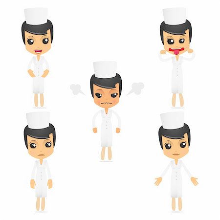 simsearch:400-04618768,k - set of funny cartoon nurse in various poses for use in presentations, etc. Stock Photo - Budget Royalty-Free & Subscription, Code: 400-04385120