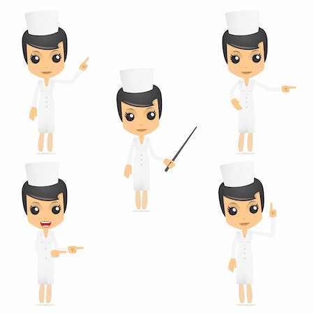 simsearch:400-04618768,k - set of funny cartoon nurse in various poses for use in presentations, etc. Stock Photo - Budget Royalty-Free & Subscription, Code: 400-04385123