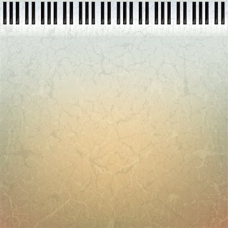 abstract grunge music background with piano keys on brown Stock Photo - Budget Royalty-Free & Subscription, Code: 400-04385175