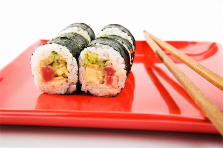 simsearch:400-06063702,k - Japanese sushi rice, raw fish and seafood Stock Photo - Budget Royalty-Free & Subscription, Code: 400-04385368