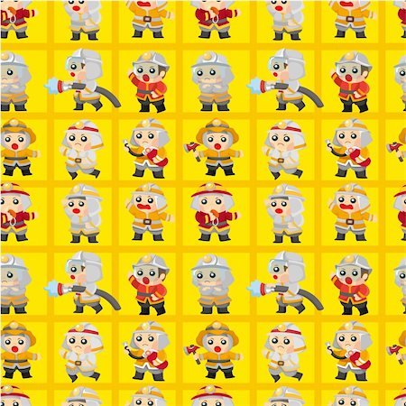 simsearch:400-04379993,k - cartoon Fireman seamless pattern Stock Photo - Budget Royalty-Free & Subscription, Code: 400-04385643