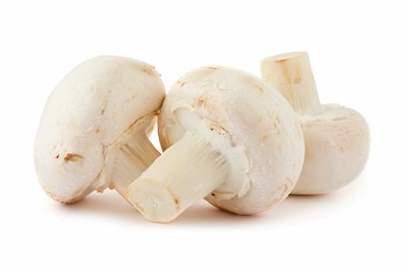 simsearch:400-07217319,k - Three mushrooms isolated on white background Stock Photo - Budget Royalty-Free & Subscription, Code: 400-04385672
