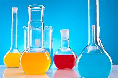 Simple Chemistry Equipment, flasks with fluids and more! Stock Photo - Budget Royalty-Free & Subscription, Code: 400-04385772