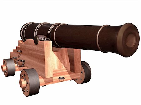 Isolated illustration of an antique ships cannon Stock Photo - Budget Royalty-Free & Subscription, Code: 400-04385805