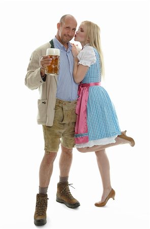 Woman in Dirndl and Man in Leather Trousers Stock Photo - Budget Royalty-Free & Subscription, Code: 400-04385833