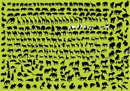 simsearch:400-04052820,k - big collection of wild animals - vector Photographie de stock - Aubaine LD & Abonnement, Code: 400-04385982