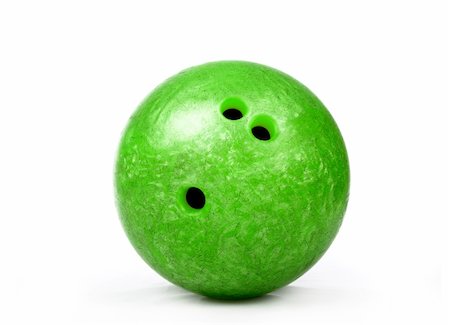 green bowling ball isolated on white background Stock Photo - Budget Royalty-Free & Subscription, Code: 400-04386782