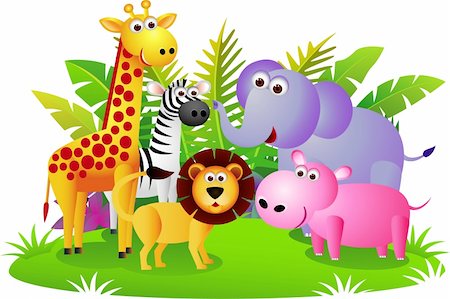 simsearch:400-04394093,k - vector illustration of animal cartoon Stock Photo - Budget Royalty-Free & Subscription, Code: 400-04386983