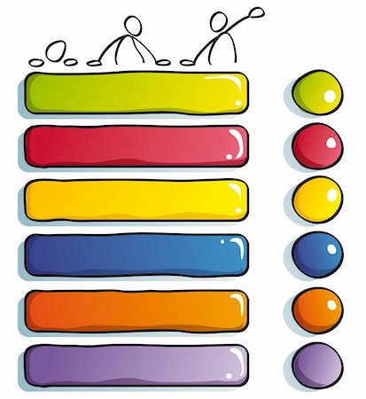 paint dripping graphic - vector painted Buttons for children's web with guys to choose Stock Photo - Budget Royalty-Free & Subscription, Code: 400-04388344