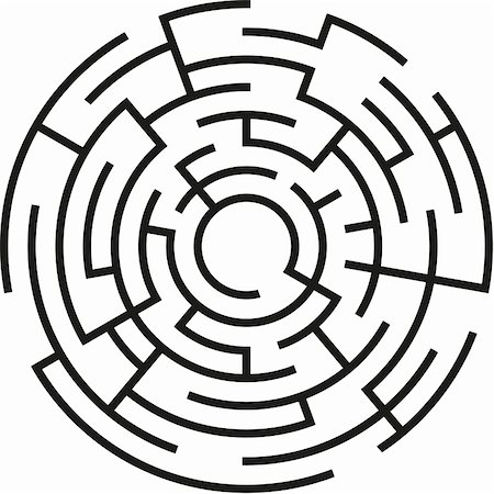 found object - detailed illustration of a maze Stock Photo - Budget Royalty-Free & Subscription, Code: 400-04388382