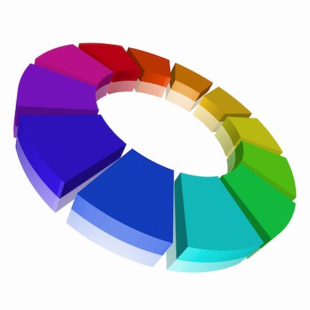 detailed illustration of  a chromatic circle Stock Photo - Budget Royalty-Free & Subscription, Code: 400-04388399