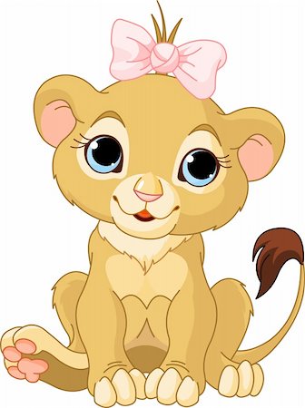 dazdraperma (artist) - A cute character lion girl cub Foto de stock - Super Valor sin royalties y Suscripción, Código: 400-04388526