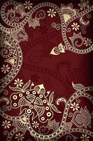 Illustration of abstract floral background in asia style. Stockbilder - Microstock & Abonnement, Bildnummer: 400-04388539