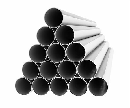 Metal tubes isolated on a white background Stock Photo - Budget Royalty-Free & Subscription, Code: 400-04389129